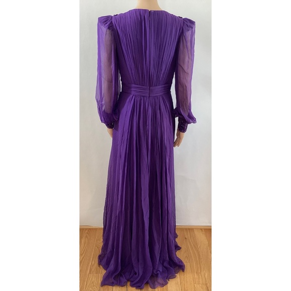 ZUHAIR MURAD BEADED V-NECK GOWN - Picture 5 of 11